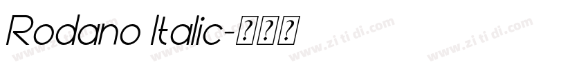 Rodano Italic字体转换